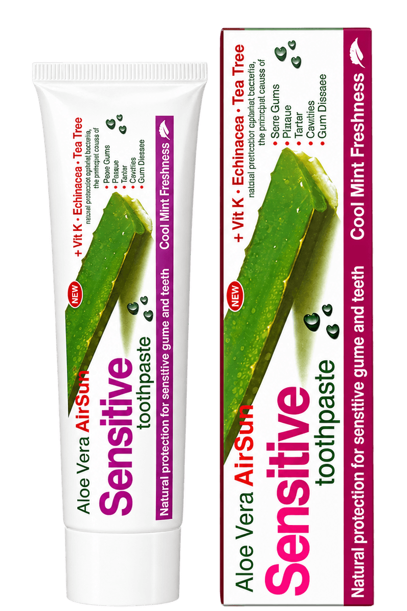 AirSun Aloe Vera Sensitive Toothpaste, 100 mL, SKU AS017