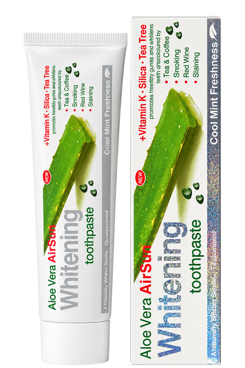 AirSun Aloe Vera Whitening Toothpaste, 100 mL, SKU AS018