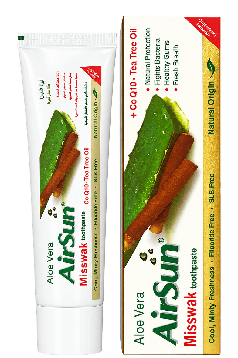 AirSun Aloe Vera Misswak Toothpaste, 100 mL, SKU AS019