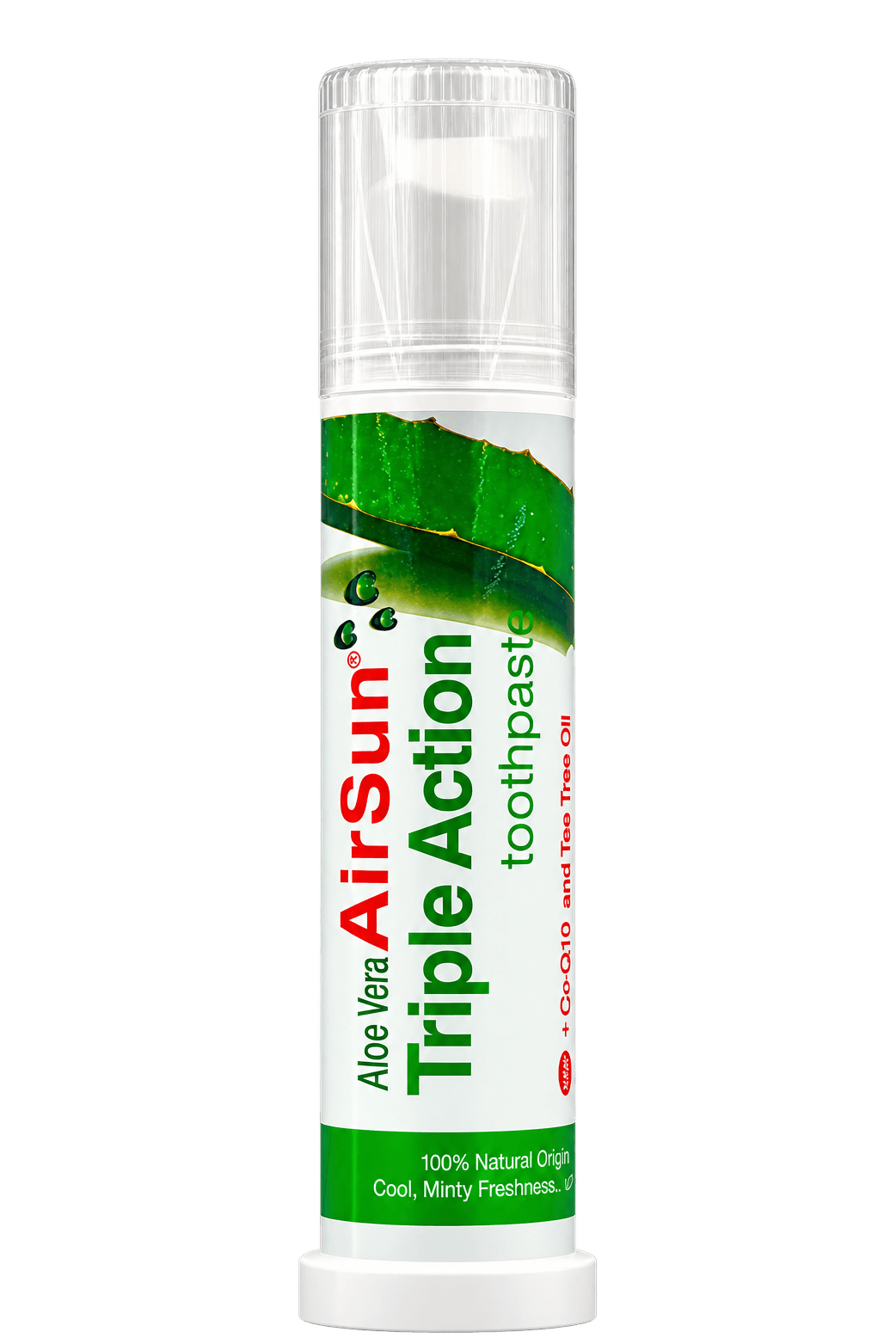 AirSun Aloe Vera Triple Action Toothpaste, 100 mL, SKU AS021