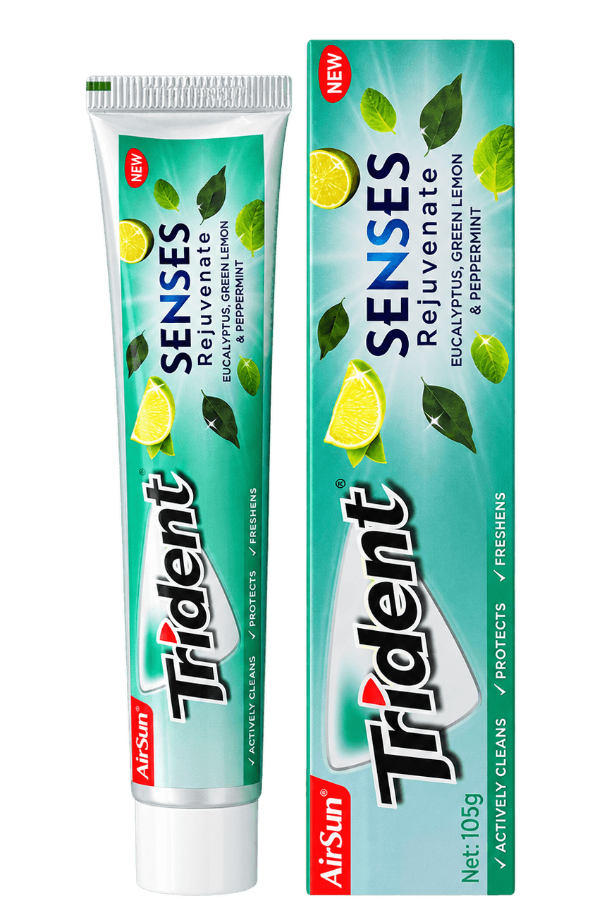 Trident Senses Rejuvenate Toothpaste, 105 g, SKU TD262