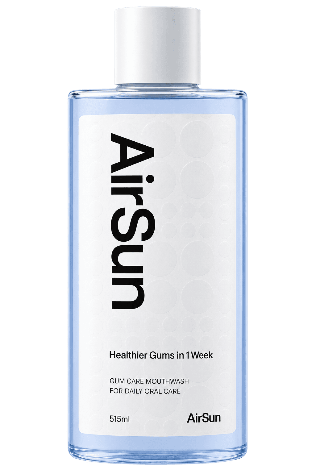AirSun Gum Care Mouthwash, 515 mL clear bottle with white screw cap